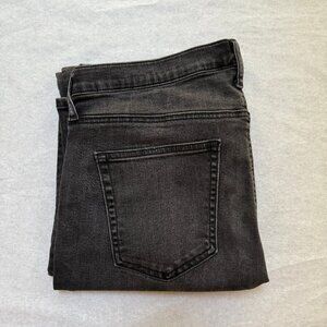 GAP Classic Straight Jeans Distressed Coal Black 33 Reg NWOT